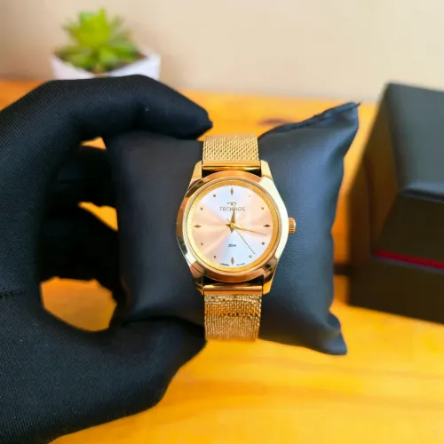 Technos Brilho 30mm Dourado feminino