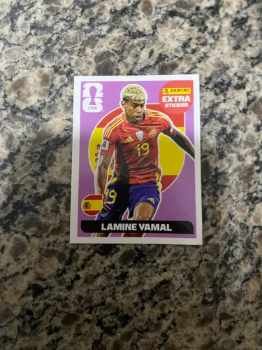 Figurinha Extra Sticker Lamine Yamal Roxa Copa do Mundo 2026 Panini Original