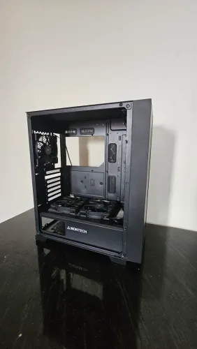 Gabinete Gamer Montech Air 1000 Silent, Mid Tower, Black, ATX, Sem Fonte, Com 3 Fans