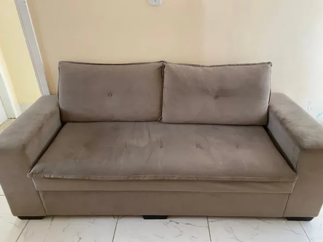 Sofá 3 lugares viggore bege 