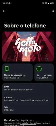 Vendo celular edger 60