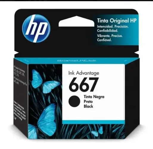 Cartucho Hp 667 preto original