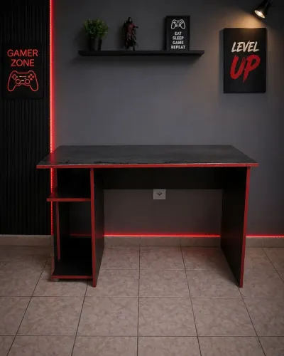 Mesa Preta com Nichos | R$ 118 - Oportunidade