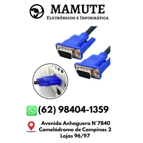 Cabo Vga-vga 1.5m Filtro Blindado Macho Macho P/ Note Pc Tv