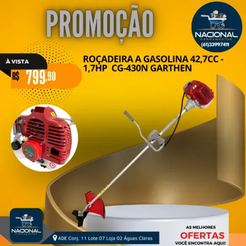 Roçadeira A Combustão Garthen Cg 430n 1,7 Hp 42,7cc