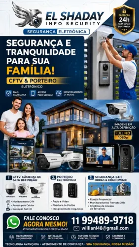 Segurança Eletrônica: Instalação de Câmeras (CFTV) e Porteiros - El Shaday