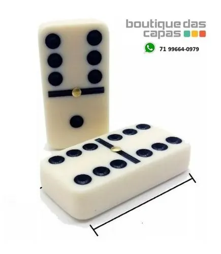 Dominó 28 Pçs 12mm Sweet Steel 1,2cm jogo domino