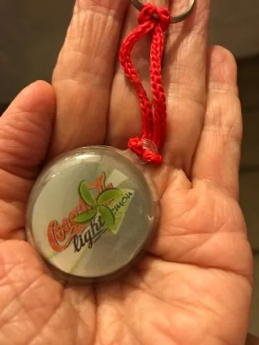 Chaveiro anos 90 Coca-Cola Light Lemon, bolha d'água