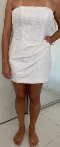 Vestido branco bordado tam 38 - aniversário de 15 anos