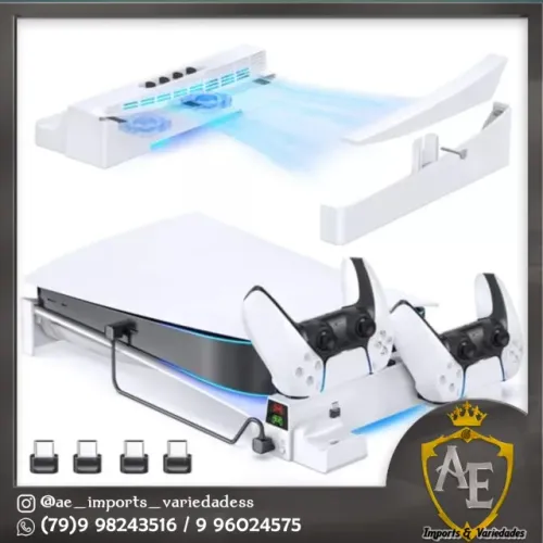 base para ps5 horizontal com cooler