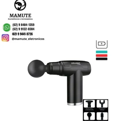 Pistola Massageadora Muscular Recarregável 5v Grasep -d-em11