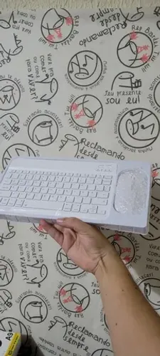 Teclado e mouse Bluetooth portátil para Tablet,  celular,  pc 