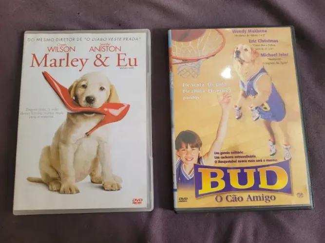 Lote 2 Dvds Filmes de Cães Fofinhos (Usado) Marley & Eu / Bud o Cão Amigo