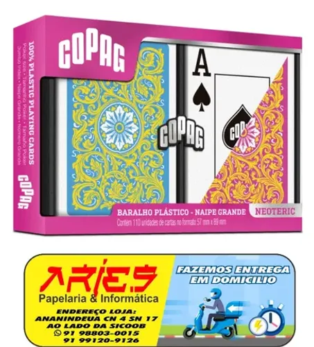kit 2 baralhos plasticos de luxo copag neoteric rosa