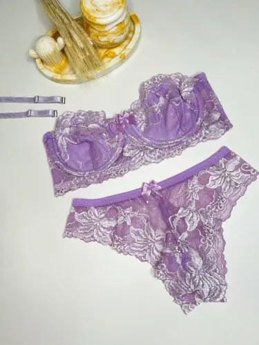 Conjunto de lingerie sutiã e calcinha moda íntima