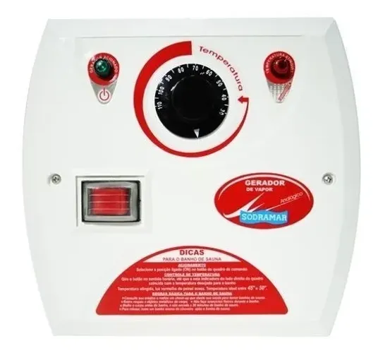 Quadro De Comando Analógico Para Sauna Vapor - Sodramar 220V/380V