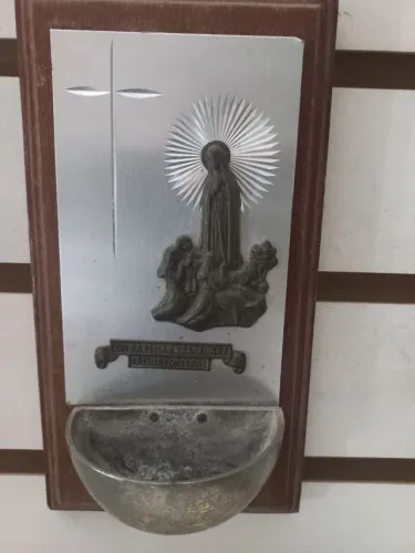 Porta água benta nossa senhora de Fátima antigo 
