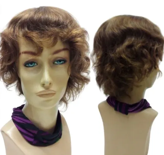 Peruca natural de cabelo humano