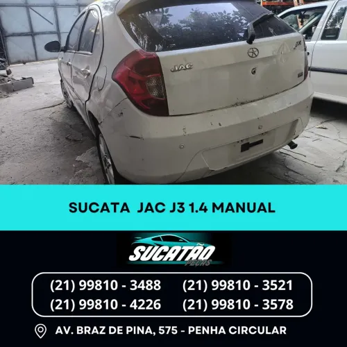Peças JAC J3 1.4 Manual 2011 a 2014 - Motor, Câmbio, Lataria e Acessórios