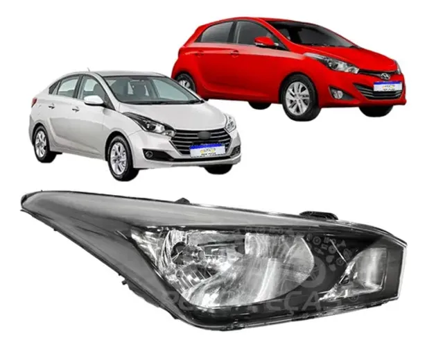 Farol Hb20 Mascara Negra 2013 2014 2015 2016 2017 2018 19 Ld - Direito