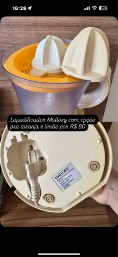 Espremedor de frutas Mallory com opção laranja e limão