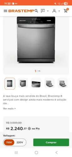 Lava louças brastemp 8 serviços