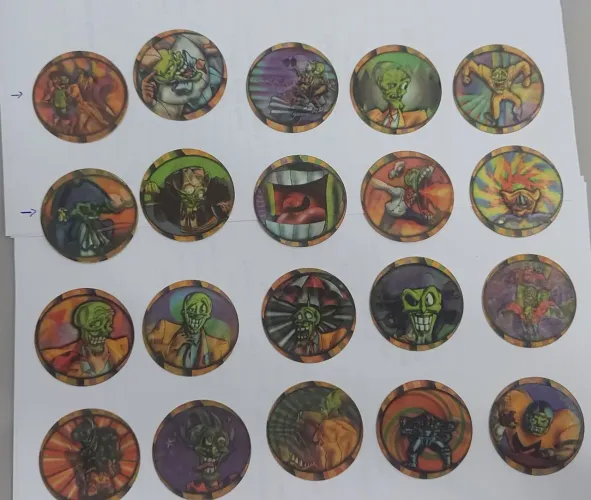Coleção de TAZOS (Gigatazos Magic) Coleção do Máscara da Elma Chips