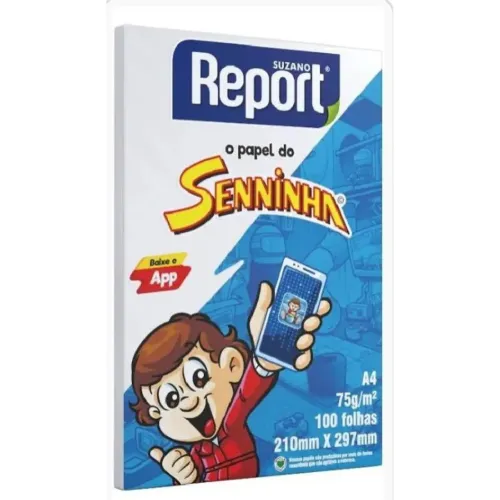 Papel A4 Senninha Report 75g 100 Folhas