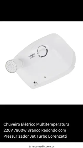 Vendo 02 Duchas Lorenzetti Jet Turbo Multitemperaturas 220v