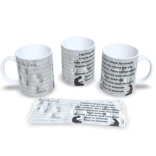 Caneca de Porcelana Lágrimas de um Cristão
