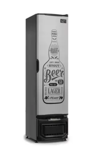 NZ. Cervejeira slim 228 litros tipo inox Gelopar