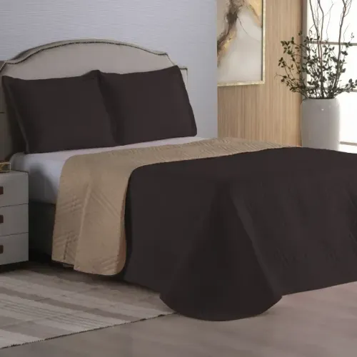 Cobre Leito Cama Marrom Tabaco