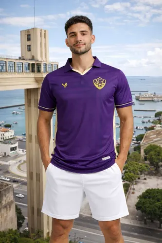 Camisa Vitória BA Original Volt 2023 Roxa Goleiro Elevador Larceda
