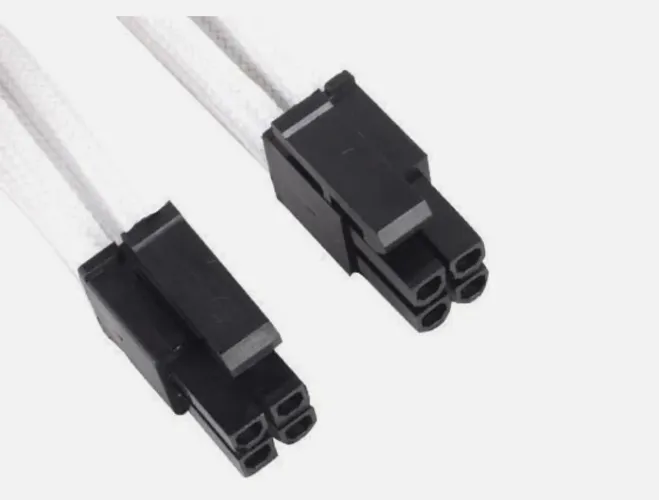 Cabo adaptador Silverstone PP07-EPS8W (branco) 8 pinos para EPS 12V 8 pinos (4+4)