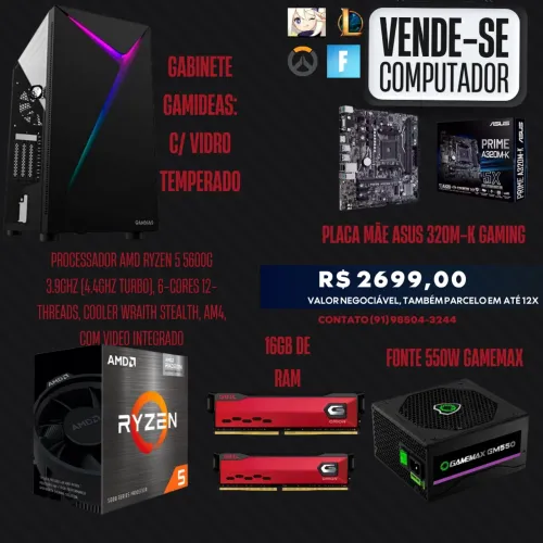 PC PARA JOGOS E PRODUTIVIDADE 