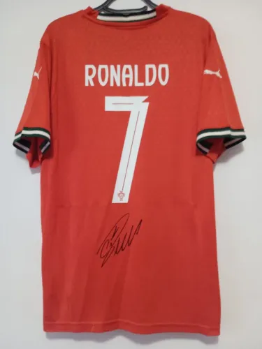 Camisa Portugal Campeão Nations 2025 #7 Ronaldo Autografada Certificada 1