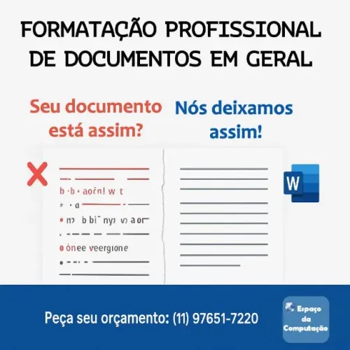 Recuperamos a Formatação do seu Documento no Word ou Excel
