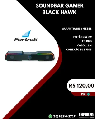 Soundbar gamer Fortrek Black Hawk