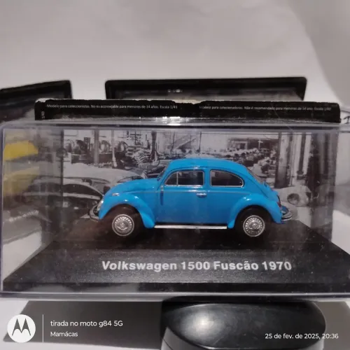 Coleção VW nr 01, Fusca 1500 1970 - Miniatura em escala 1/43