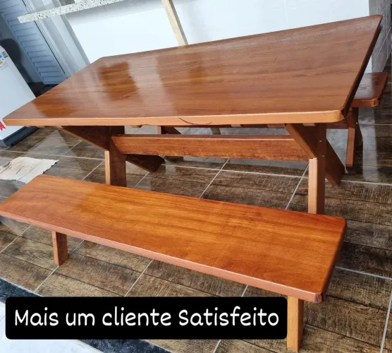 Mesa Grossa Pesada Madeira Maciça 12 x R$ 237,00