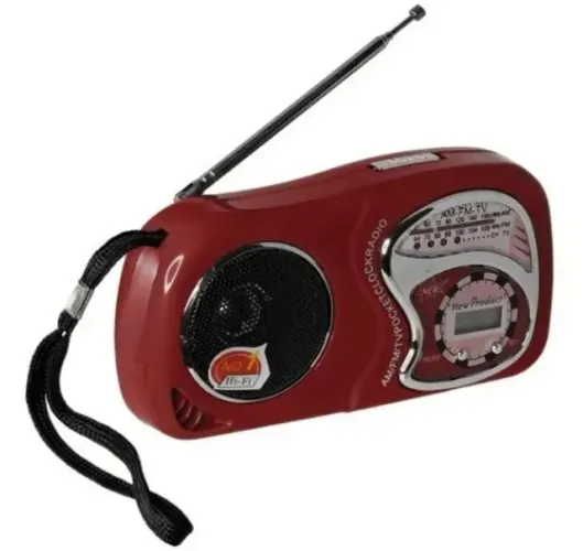 Radio De Bolso Portátil Com Relogio Am/ Fm/ Tv/ Data/ Hora - Armarinho Ditudo