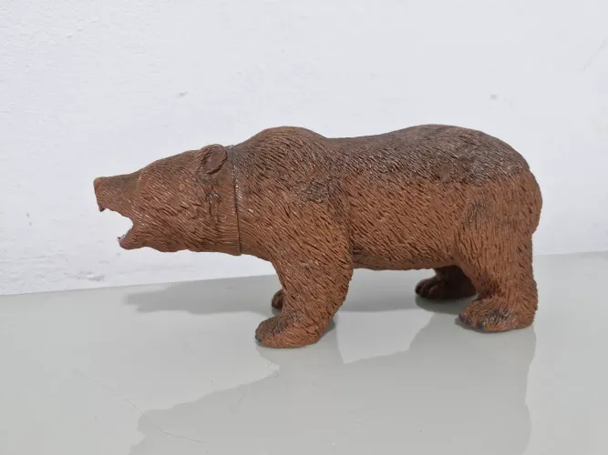Figura do Urso Pardo / Cinzento de vinil Grande