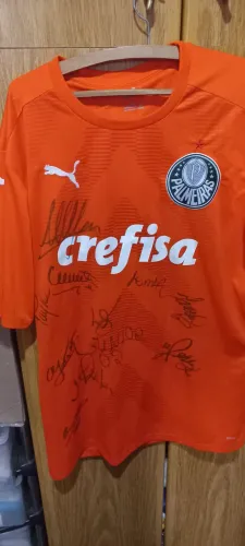 Camisa goleiro palmeiras Autografada elenco 2025 (usado)