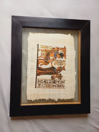 3 Quadros Egípcios em Papiro - Arte Egípcia Antiga