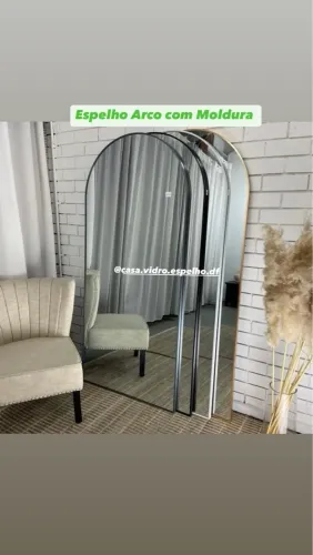 Espelho Arco, Moldura Metálica, Fibra Pronta entrega Sob medida