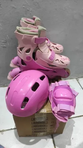 Patins in Line Infantil Fênix Rosa