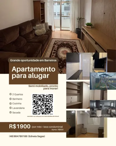 Apto mobiliado em ótima localização 