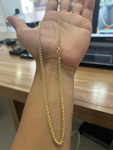 Colar cordão baiano ouro 18k