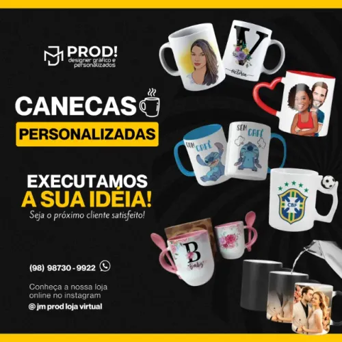 Canecas personalizadas do seu jeito!