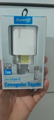 Carregador Rápido Super@ 3.1A 2USB Tipo-C , v8